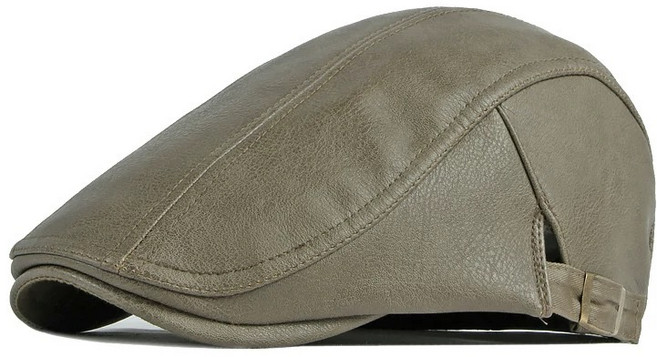 양가죽 헌팅캡 중년 남자 가죽헌팅캡 셰프 남성겨울골프모자 블랙 남성 모자 중년남자