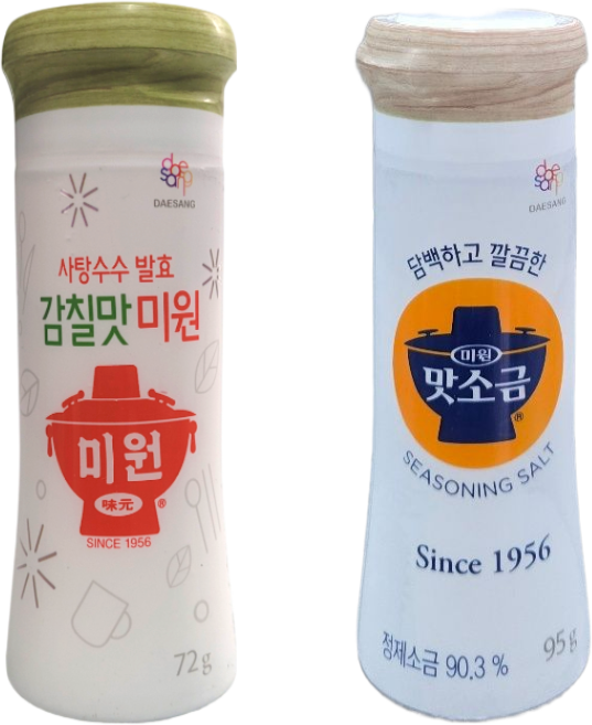 청정원 맛소금(용기형) + 감칠맛미원(용기형) 167g, 95g, 1