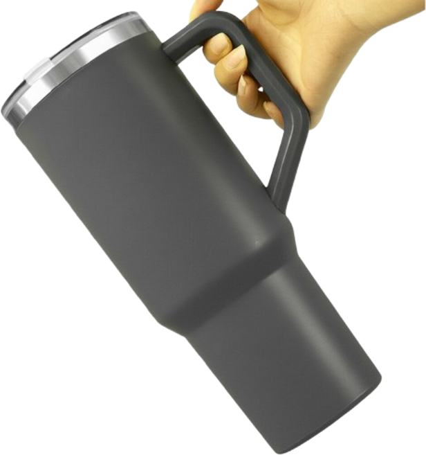 차량용 컵홀더 대용량 1.18L 스텐 텀블러 (빨대 포함), 1개, 그레이(G)