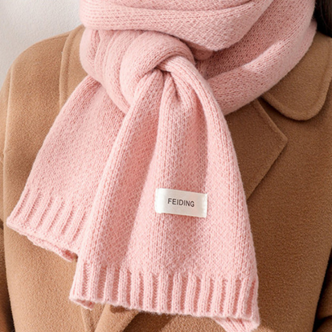FEIDING 더길고 넉넉한 쁘띠 데일리 니트 숏머플러 목도리 업그레이드형