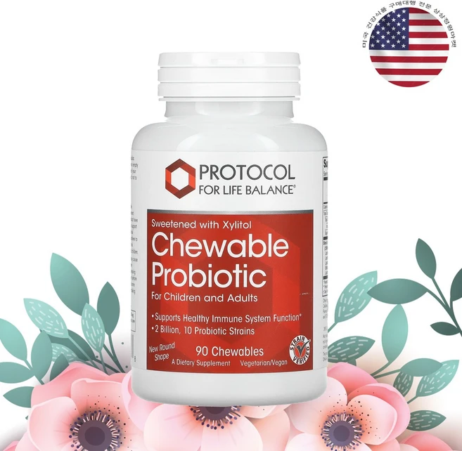 프로토콜포라이프밸런스 프로바이오틱 20억 90츄어블 유산균 10종, 1개, 90정 - 쿠팡