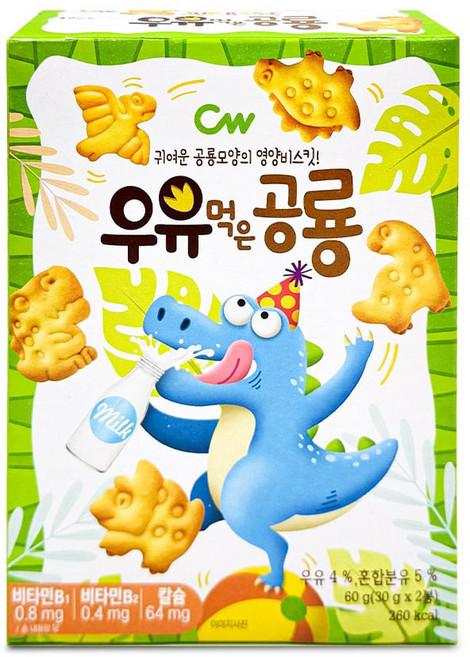 청우식품 우유먹은 공룡, 60g, 1개