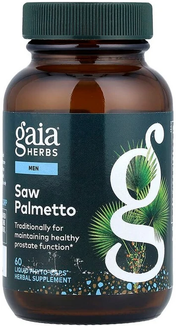 Gaia Herbs 남성용 쏘팔메토 액상 Phyto-Caps® 60정 GAI-39572, 1개, 1개 - 쿠팡