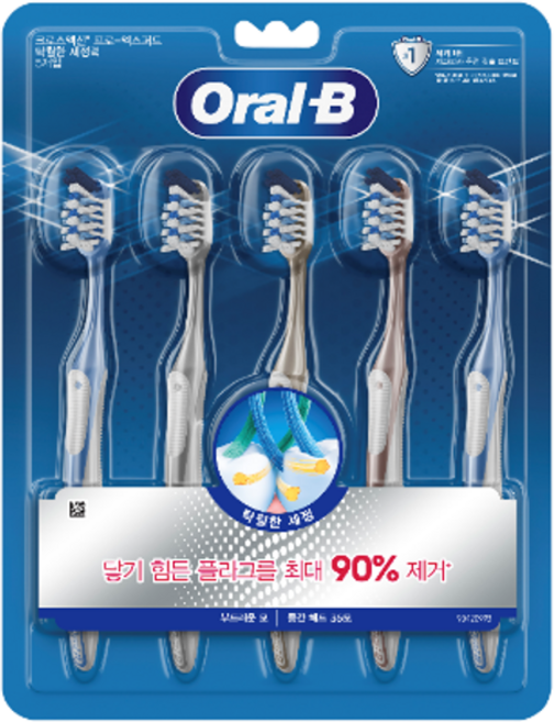 크로스액션 칫솔 5입, 5개입, 1세트