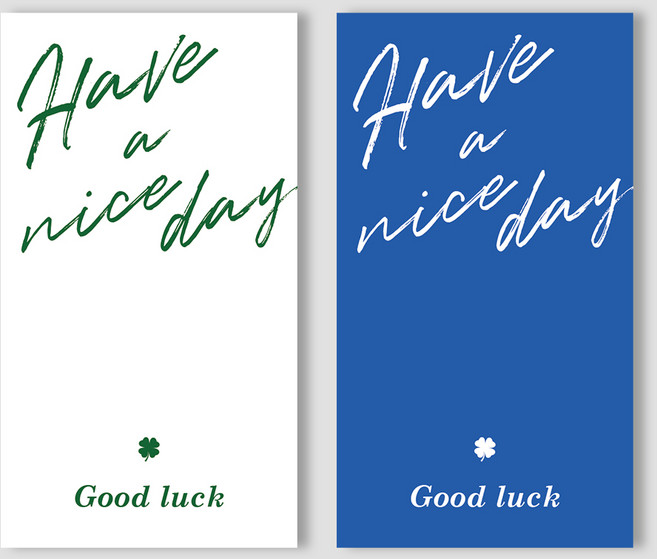 굿럭 스티커 120매 (화이트+블루)