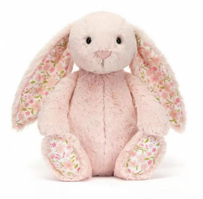 젤리캣 블라썸 버니 애착인형, 베이지, 1개