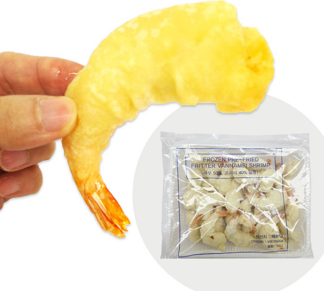 베트남 최고급 깐쇼새우 1kg 33마리 빅사이즈 16/20 사이즈 중식당 레스토랑 칠리새우용 크림새우용, 1개