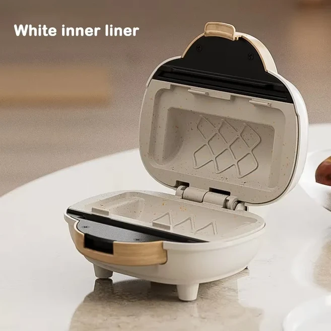 DMWD 다기능 샌드위치 메이커 미니 샌드위치 아침 식사 기계 양면 가열 프라이팬 치즈 그릴 핫도그 토스터