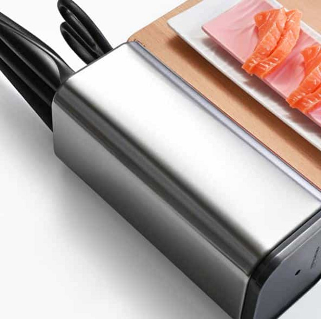 소소 스테인리스 칼보관함 칼통 칼꽃이, 1-스텐칼통-실버