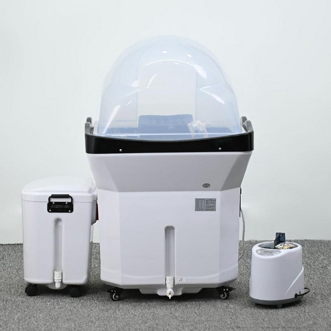 헤드스파 마사지기 이동식 두피케어 샴푸대 물순환기 침대형 샤워, 4.저장탱크가열이동대야+훈증