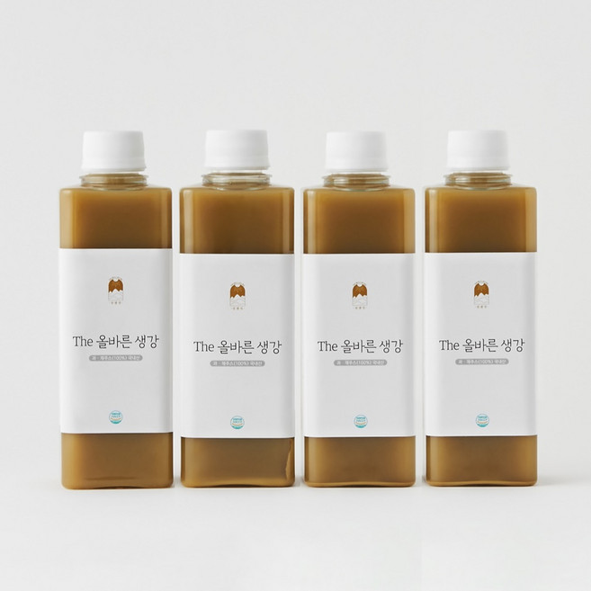 햇생강 착즙원액 100% 더 올바른 생강원액 무첨가 400ml, 4개, 1개입