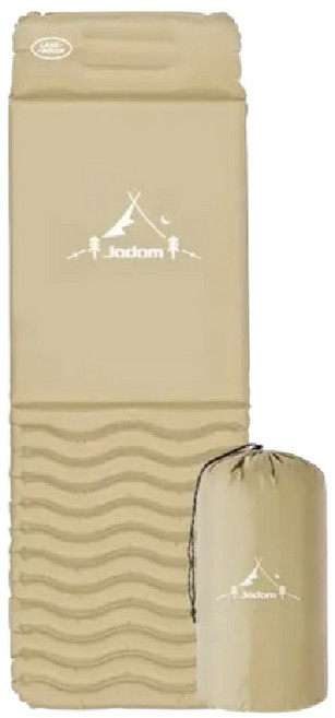 초특가 할인이벤트자담캠핑 1인용 1kg 5T 자충매트 에어매트 백패킹 캠핑, 베이지