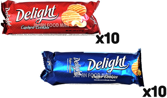 딜라이트 쿠키 2종, 1개, 캐슈쿠키75g*10개+버터향쿠키75g*10개