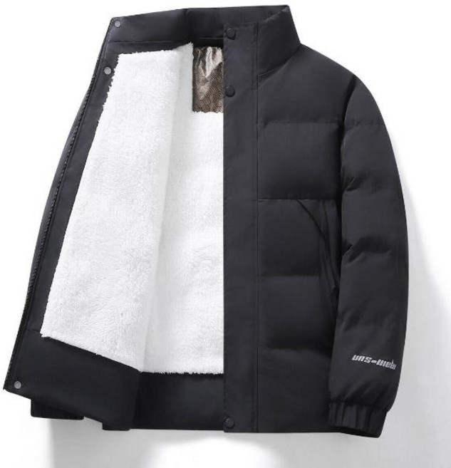 鋪棉外套男款 冬季石墨烯發熱加絨加厚棉服 立領保暖防寒防水拉鏈口袋 防風運動飛行外套