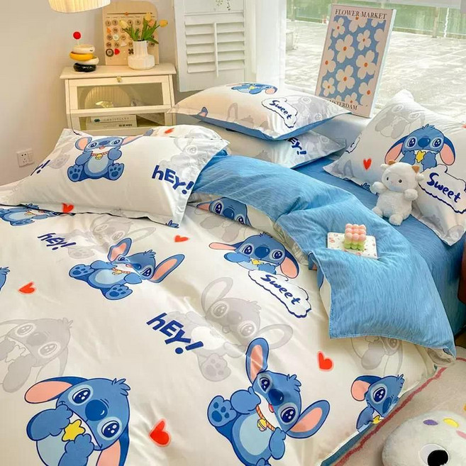 이불 커버 세트 겨울 봄과 가을 학생 기숙사 사계절 침실 침대 가정용 호텔 귀여운 담요