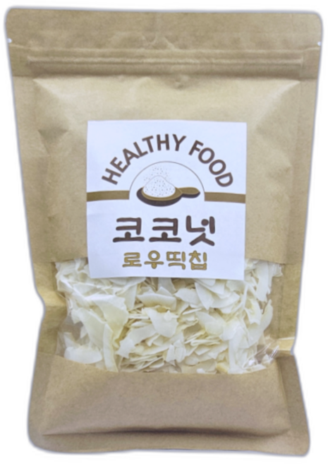 코코넛 로우띡칩 100% 코코넛칩 홈메이드 영양간식, 200g, 1개
