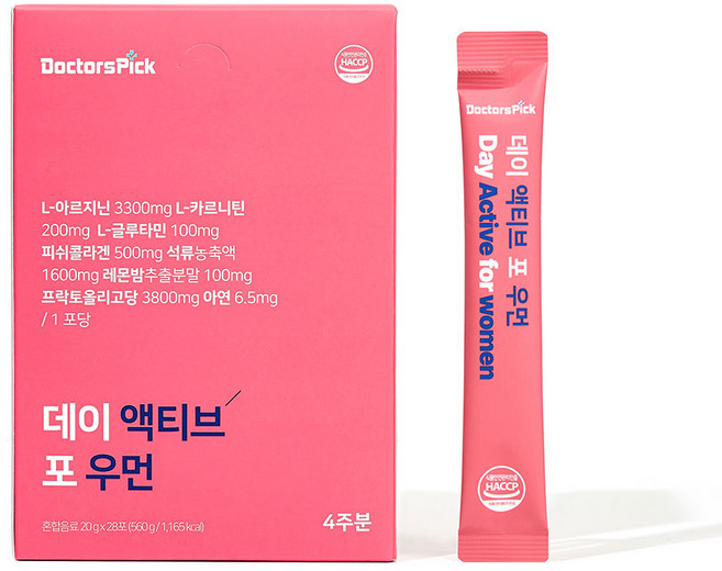 [닥터스픽] 데이 액티브 포 우먼 아르기닌 아연 프리바이오틱스 아미노산, 4박스
