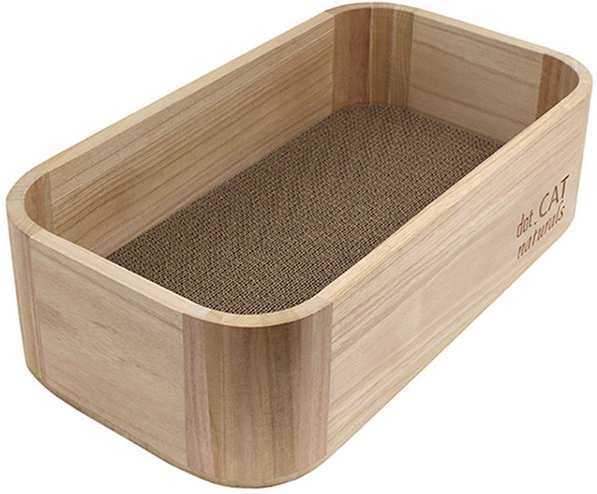 도트캣 스크래처 내추럴 오동나무 박스, 단품, 1개