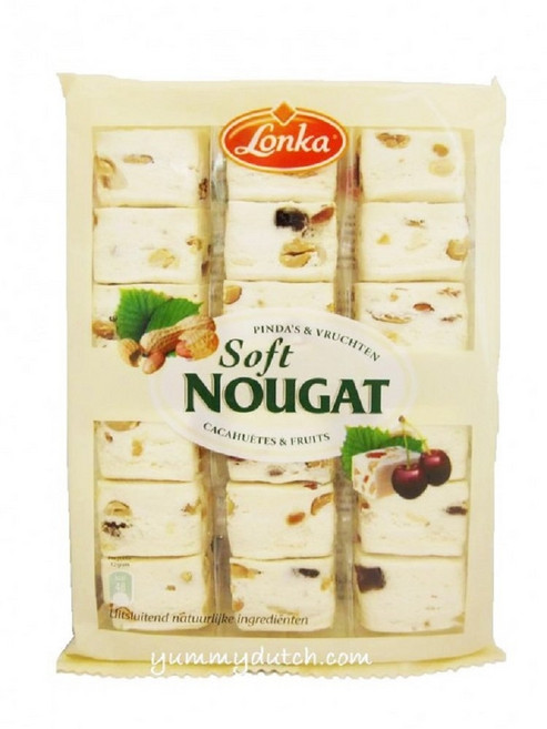 론카 누가바 땅콩 과일맛 소프트 캔디 Lonka Soft Nougat Erdnüsse & Früchte