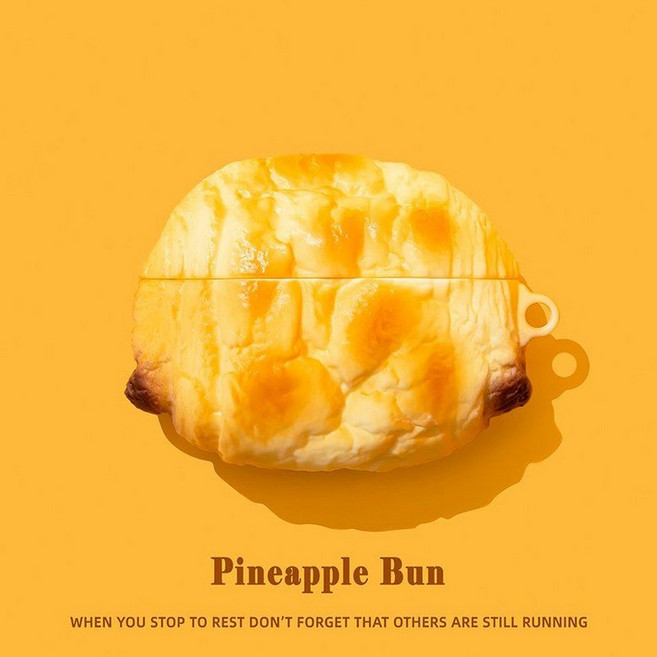 레드미 버즈6 프로 케이스 키위 키링 실리콘 커버, Xiaomi Buds 5, 43 파인애플빵+노란링 실리콘 후크