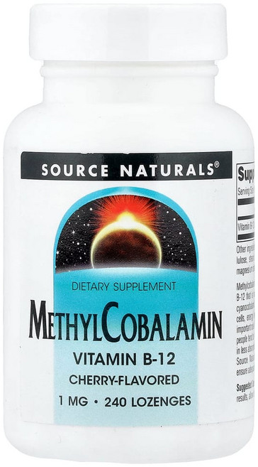 소스내추럴스 메틸코발라민 비타민B12 체리 맛 1mg 사탕 정제 240정, 1개