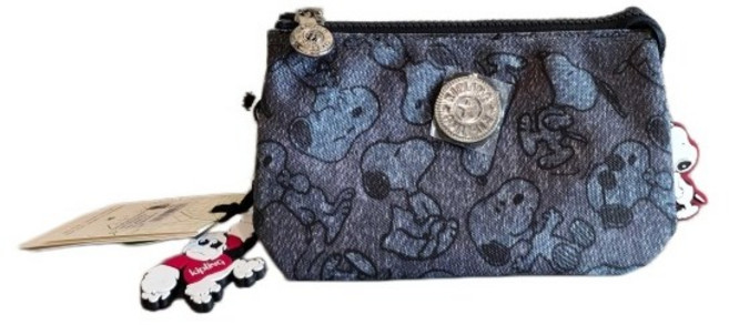 키플링(KIPLING) 데님 스누피 프린트 미니 핸드백 & 수납 파우치 / 동전지갑