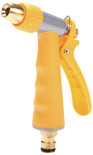미란다 시원수압 고압 분사기 헤드 + 물호스 연결 커넥터 16mm, 옐로우, 1세트