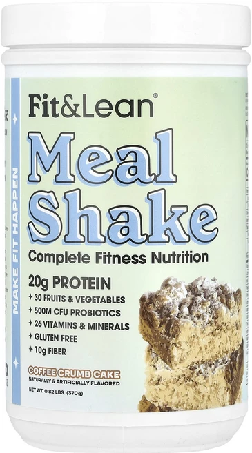 Fit & Lean 밀 셰이크 Complete 피트니스 Nutrition 커피 크럼블 케이크 370g(0.82lb), FitLean밀셰이크Complete피트니스Nutriti, 370g, 1개 - 쿠팡