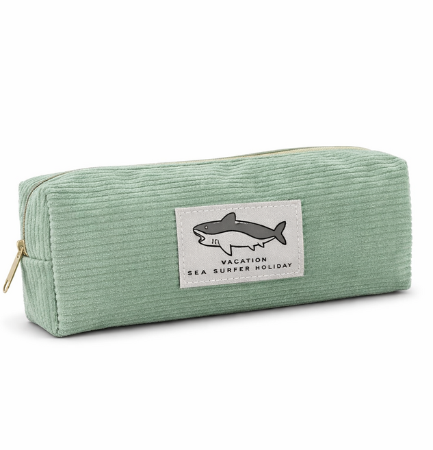 코듀로이 골덴 필통 다용도 파우치 새학기 학생, 1개, 민트