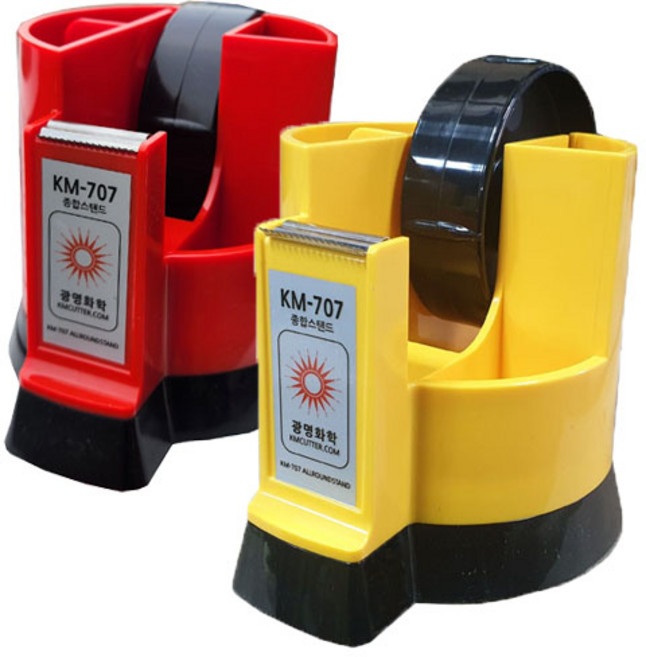 KM707 KM808 KM1000 스탠드 커터기 가정용 사무용 광명화학 테이프커터기, KM-707 1개