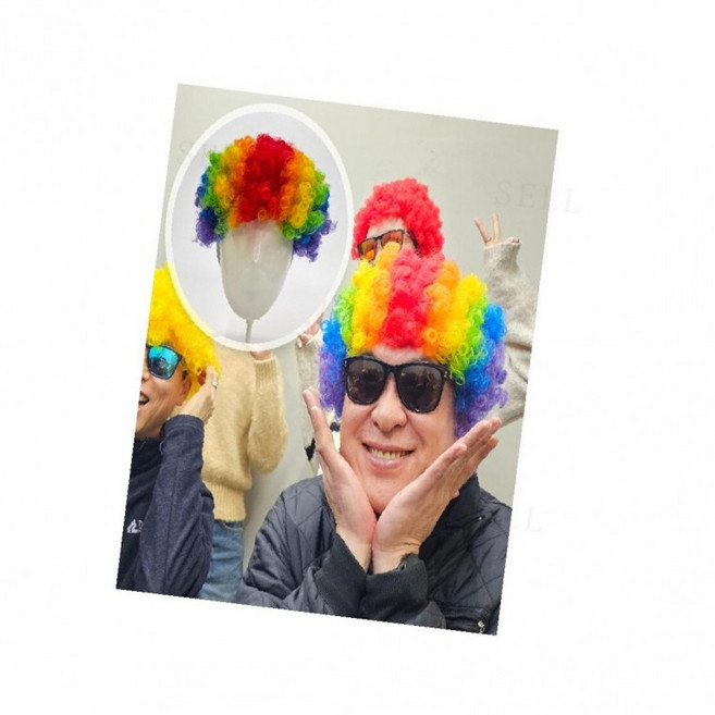 엠비아샵1 뽀글머리 할머니 가발 분장가발, 상세페이지 참조, 1개