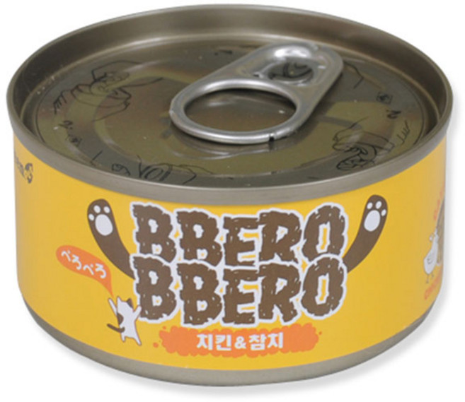 빼로빼로 참치 치킨 캔 80g, 치킨+참치혼합맛, 1개