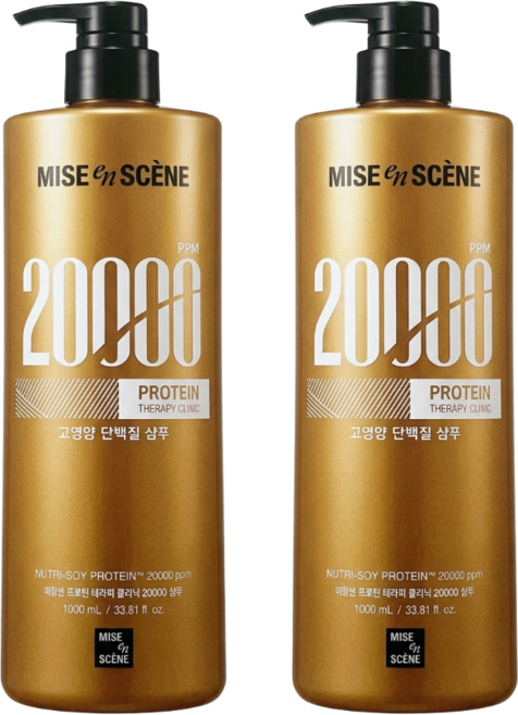 미쟝센 프로틴테라피클리닉20000샴푸1000ML 2입 프로틴테라피 12ml 3개 증정