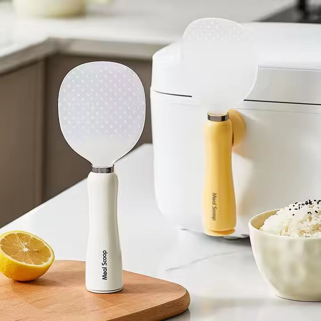 찰싹 오뚝이 스탠딩 밥주걱, 1개, 옐로우