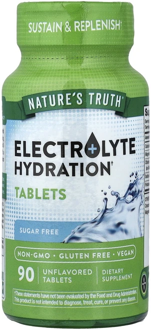 Nature's Truth 전해질 수분 공급 무맛 90정, 6개 - 쿠팡