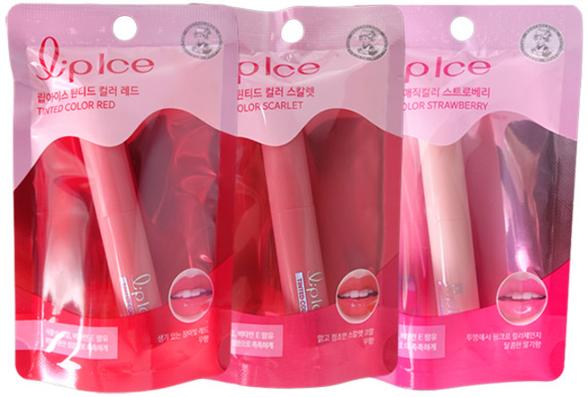 멘소래담 립아이스 틴티드 보습 컬러 립밤 3종, 1개, 6g, 스칼렛+레드+스트로베리