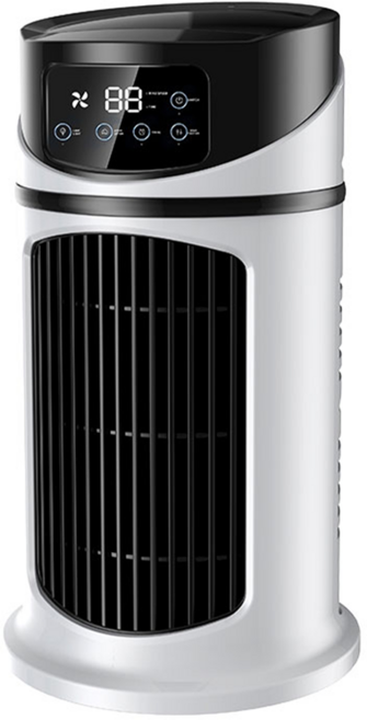 NUNUHANA 미니 냉풍기 USB 저소음 탁상용 휴대용 선풍기, 화이트