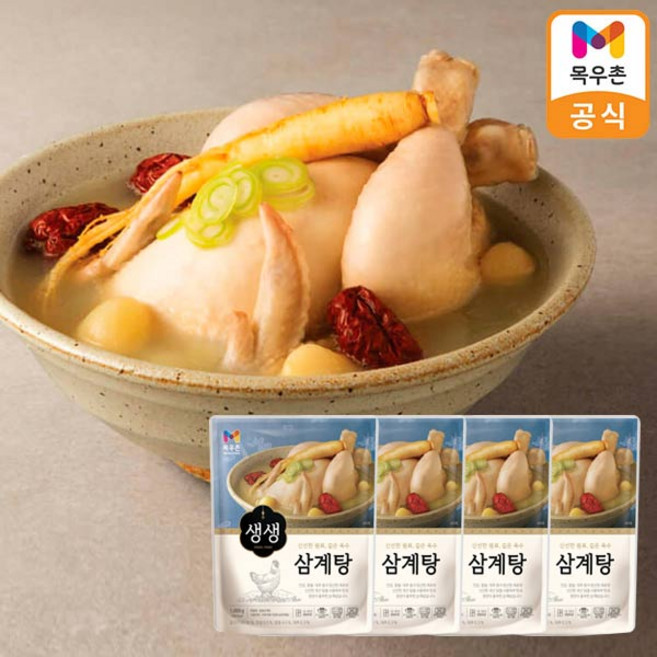 목우촌 생생 삼계탕 1kg 온가족세트/냉장/원기회복, 4개