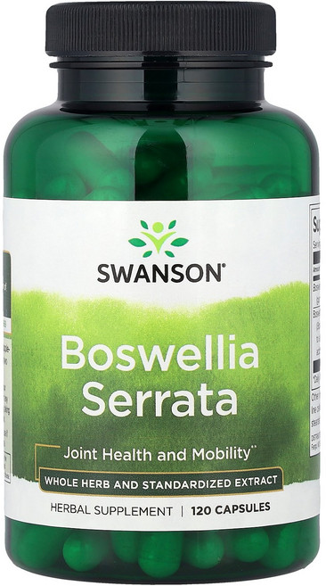 Swanson 스완슨 보스웰리아 세라타 120 캡슐 영양제 건강보조식품, Swanson 스완슨 보스웰리아 세라타 120 캡슐 영, 1개, 상세페이지 참조