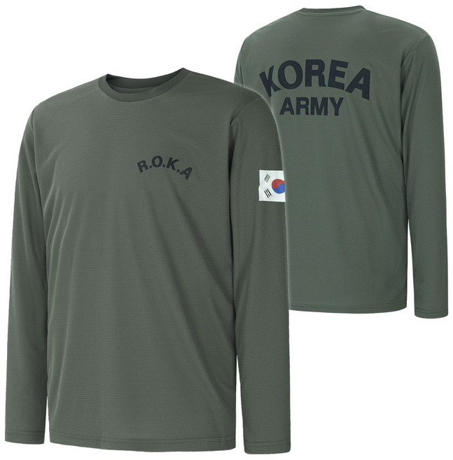 국내생산 A10A10 쿨링 ROKA 로카 긴팔 티셔츠 카키