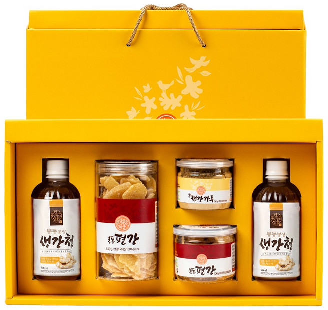 봉동 생강 종합 선물세트(편강+생강가루+생강청), 1세트