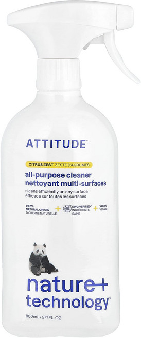 에티튜드 ATTITUDE 다목적 클리너 시트러스 제스트 800ml(27.1fl oz) ATT-10180, 1개, 800ml