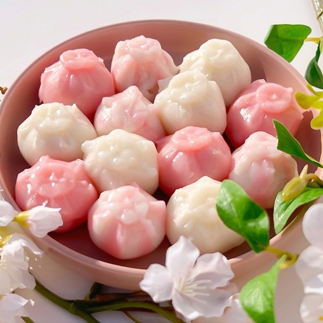 봄을 한입에 담은 맛있는 떡 수제 간식떡 벚꽃 앙금떡 (300g), 1. 수제 벚꽃앙금떡 300g × 1팩)