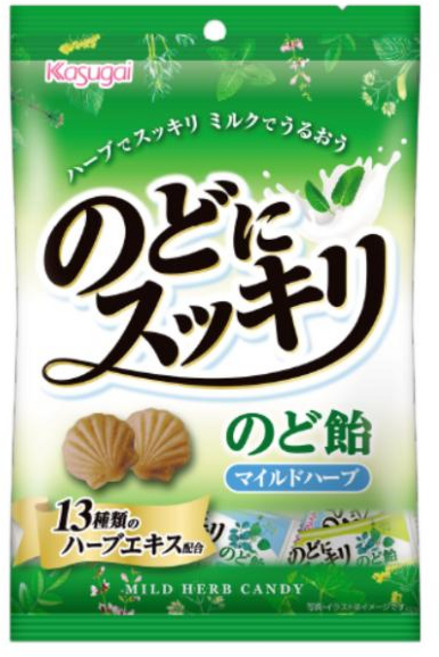 카수가이 Kasugai 일본 사탕 노도니스끼리 목 캔디, 53g, 12개