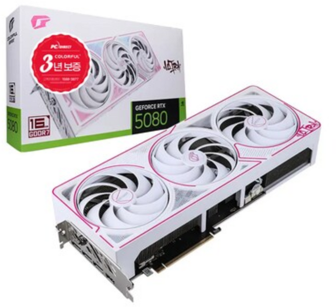 COLORFUL iGame Geforce RTX 5080 Ultra OC White D7 16GB 피씨디렉트 그래픽카드 VGA