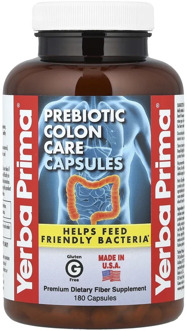 Yerba Prima 프리바이오틱 장 케어 캡슐 180정, YerbaPrima프리바이오틱장케어캡슐180정, 1개 - 쿠팡