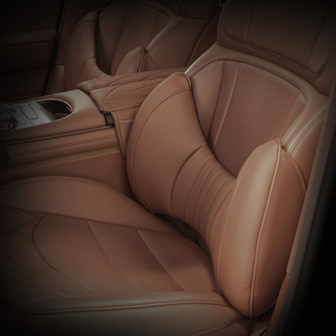 아임반 차량용 리본 허리쿠션 3세대, 코냑, 1개