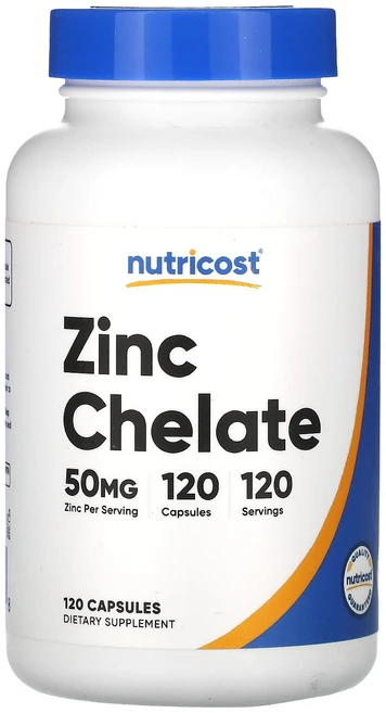 Nutricost 아연 킬레이트 50mg 캡슐 120정, Nutricost아연킬레이트50mg캡슐120정, 1개 - 쿠팡