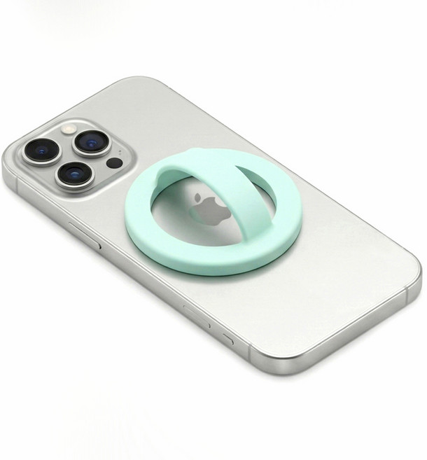 JS라이프 말랑 실리콘 맥세이프 핑거 그립 그립톡 핸드폰 마그네틱 스트랩, 1개, 민트