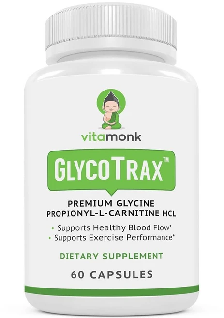 VitaMonk GlycoTrax - 고흡수 GPLC 보충제 - 인공 필러 없음 - 건강한 혈류를 지원하는 GPLC 글리신 프로피오닐-L-카르니틴 캡슐 보충제 - 60캡슐, 1 - 쿠팡